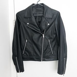Faux leather rider / moto jacket - Uniqlo size s
